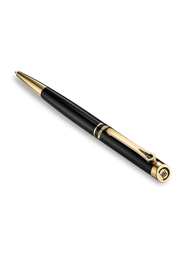 شيروتي 1881 Teodoro Black Gold Twist Ballpoint Pen for Men, Blue Ink